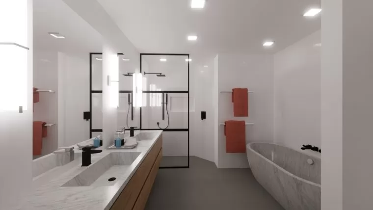 Bathrooms in 3D Renderings 7