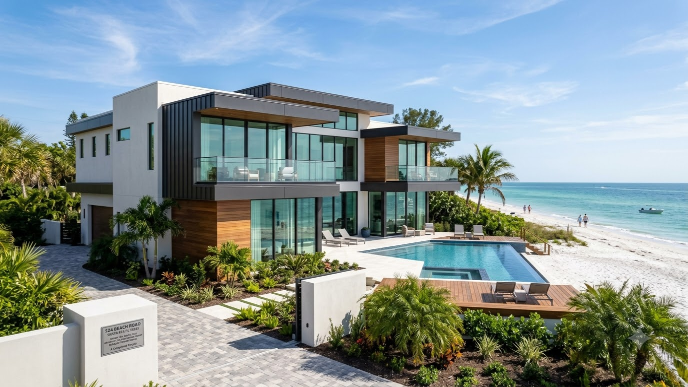 Interior design portfolio project in Siesta Key, Sarasota FL